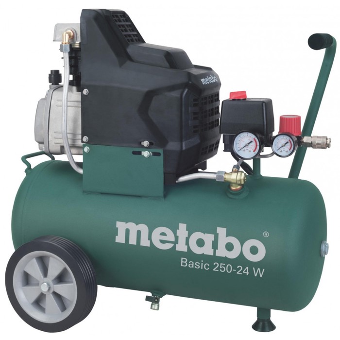 фото Компрессор metabo basic 250-24 w, масляный, 24 л, 200 л/мин, 8 бар, 1.5 квт, 2850 об/мин русэкспресс