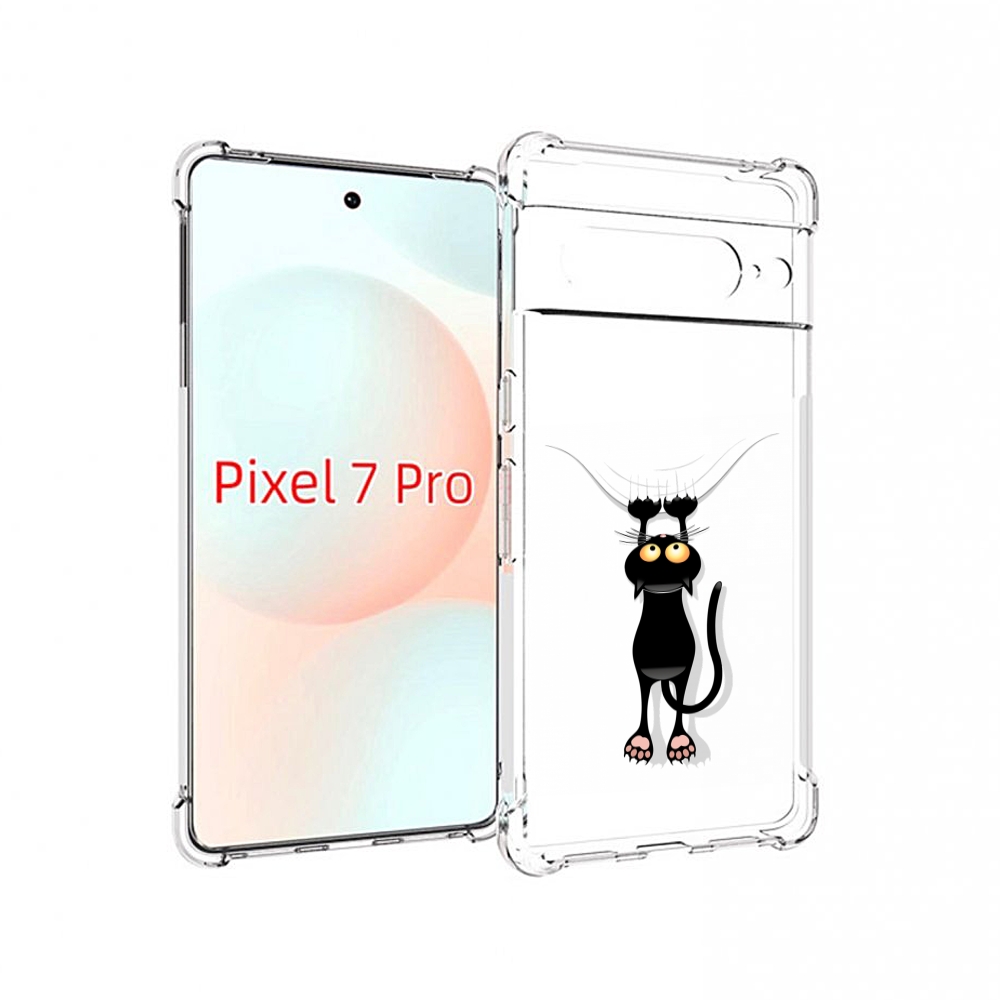 

Чехол Mypads Висячий-Кот Для Google Pixel 7 Pro, Прозрачный, Tocco