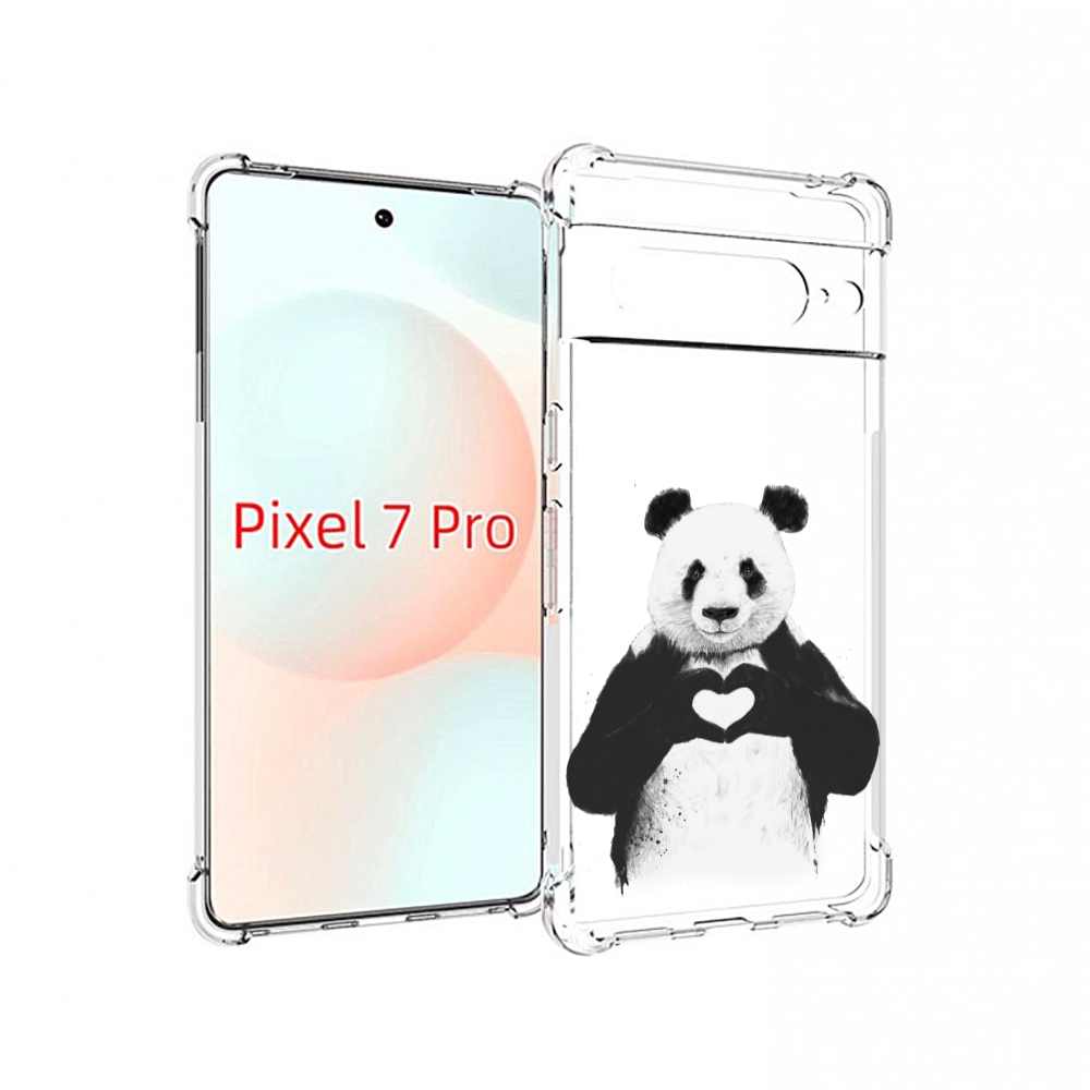 

Чехол Mypads Влюбленная Панда Для Google Pixel 7 Pro, Прозрачный, Tocco