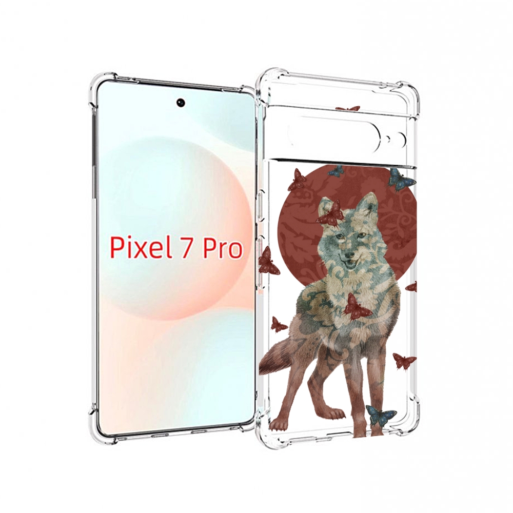 

Чехол Mypads Волчица С Бабочками Для Google Pixel 7 Pro, Прозрачный, Tocco