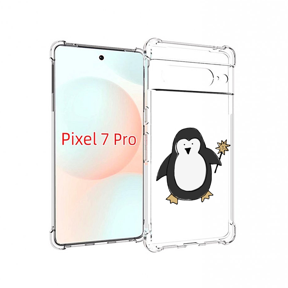 

Чехол Mypads Волшебный Пингвин Для Google Pixel 7 Pro, Прозрачный, Tocco