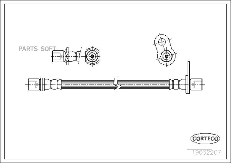 

Шланг тормозной системы CORTECO 19032207