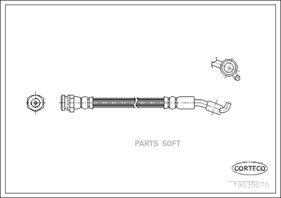 Шланг тормозной системы CORTECO 19035070