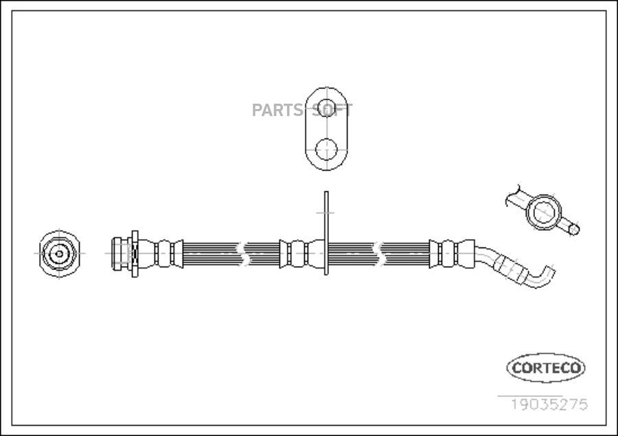Шланг тормозной системы CORTECO 19035275