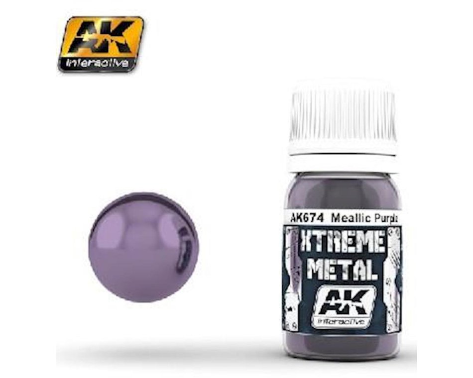 фото Краска акриловая ak interactive xtreme metal metallic purple пурпурный металлик