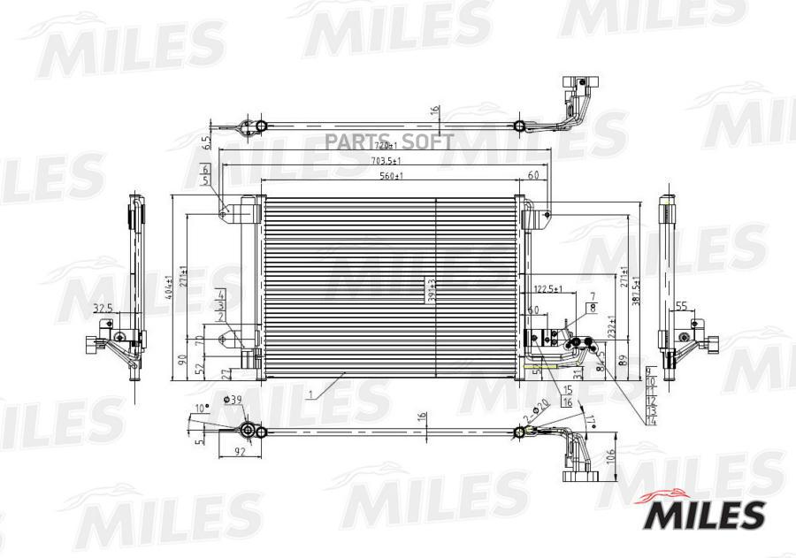 

MILES Радиатор кондиционера VAG A3 / GOLF V / OCTAVIA 1.4/1.6/2.0/1.9-2.0TD 03-