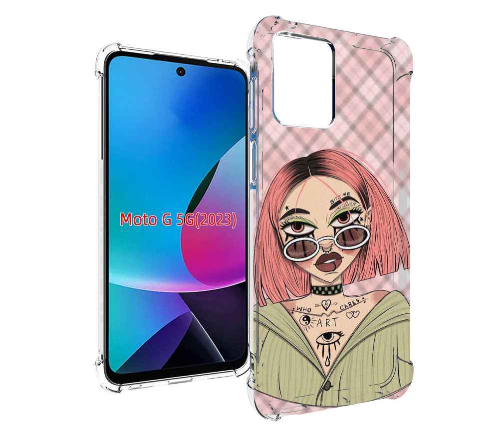 

Чехол MyPads бунтарка-девочка для MOTO G 5G 2023, Tocco