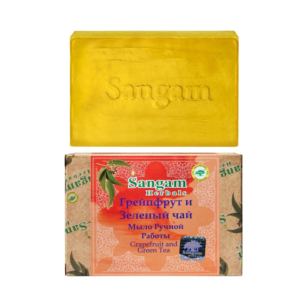 фото Мыло sangam herbals гейпфрут и зеленый чай 100 г