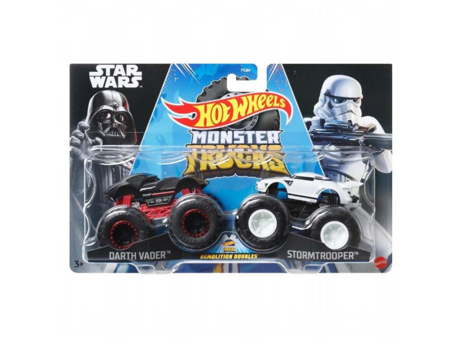 

Машинка Hot Wheels Монстр трак базовый Darth Vader HWN68, 1 шт., Разноцветный, Darth Vader