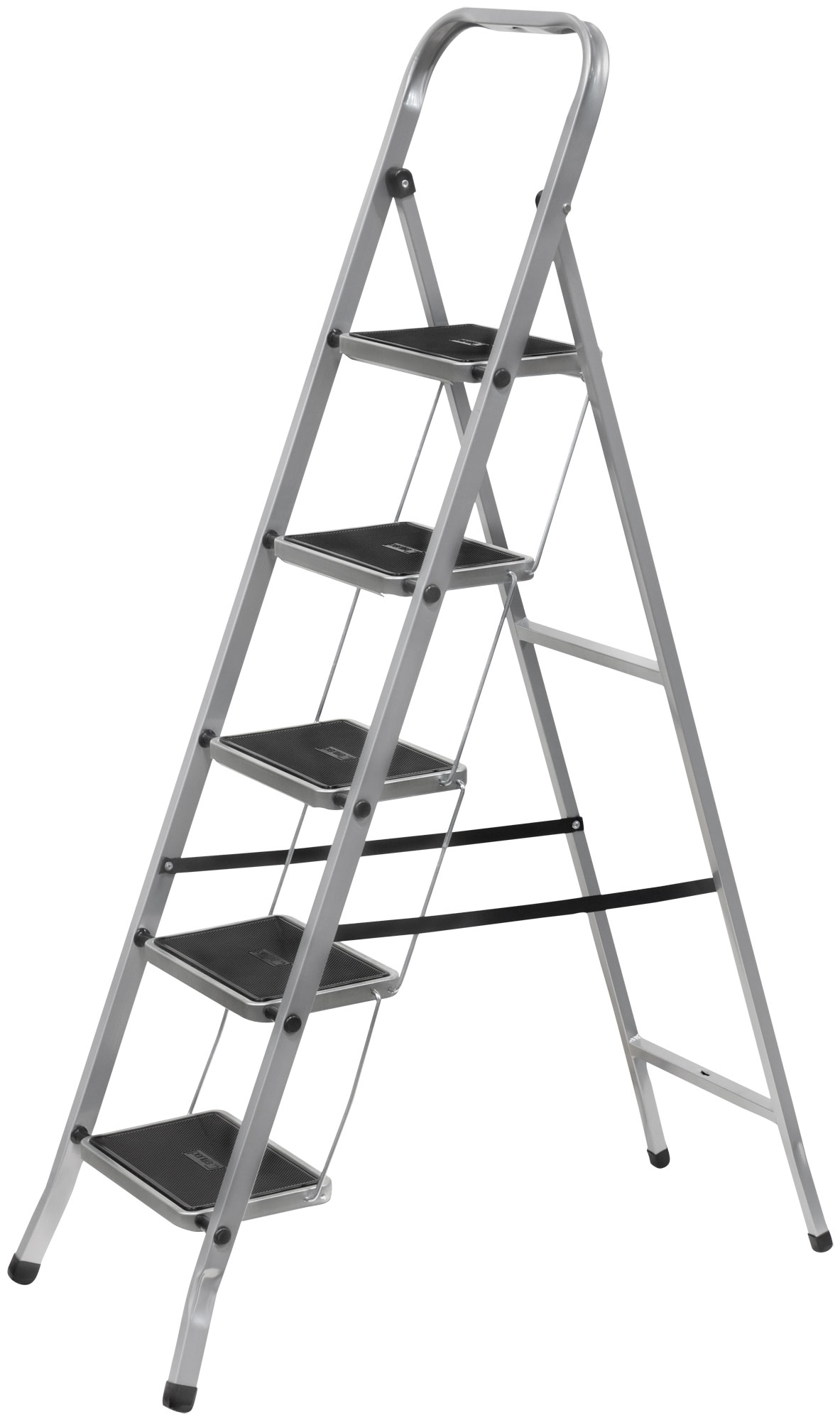 фото Лестница-стремянка стальная, 5 широких ступеней, н=152 см, вес 8,25 кг fit
