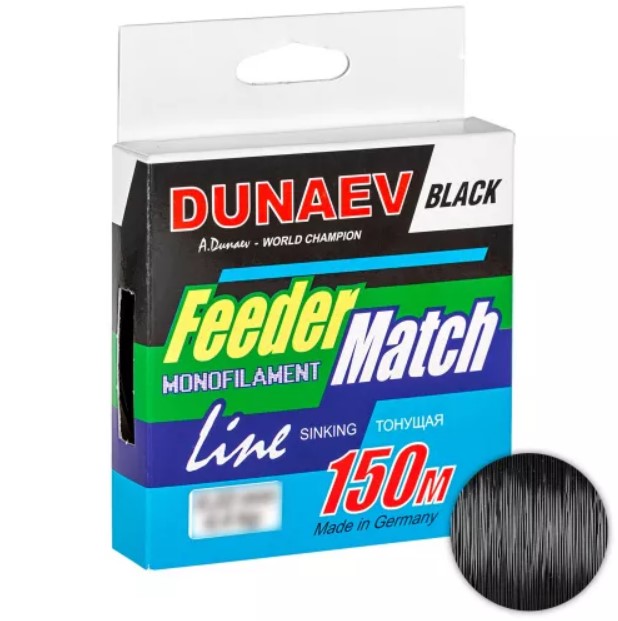 

Леска Dunaev Feeder-Match 150м. 0.25мм. Black, Черный, Feeder-Match