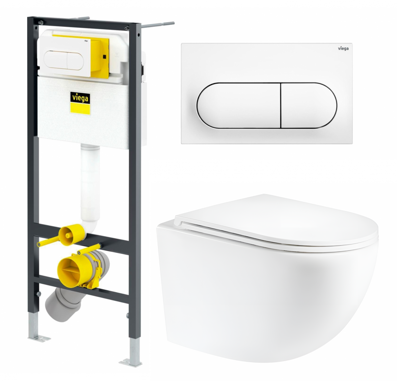 

Комплект: инсталляция Viega Prevista + унитаз Unico Tornado + кнопка белая, SNP558246