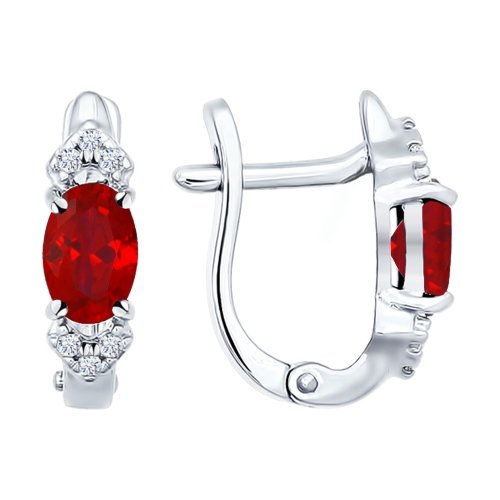 

Серьги из серебра с рубином ЯХОНТ Золотой 136608, 136608