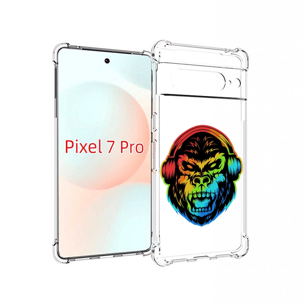 

Чехол Mypads Горилла-В-Наушниках Для Google Pixel 7 Pro, Прозрачный, Tocco