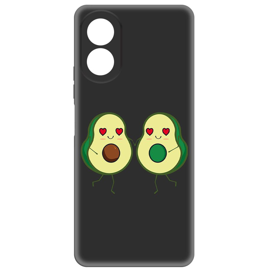 

Чехол-накладка Krutoff Авокадо Пара для Oppo A18, Черный