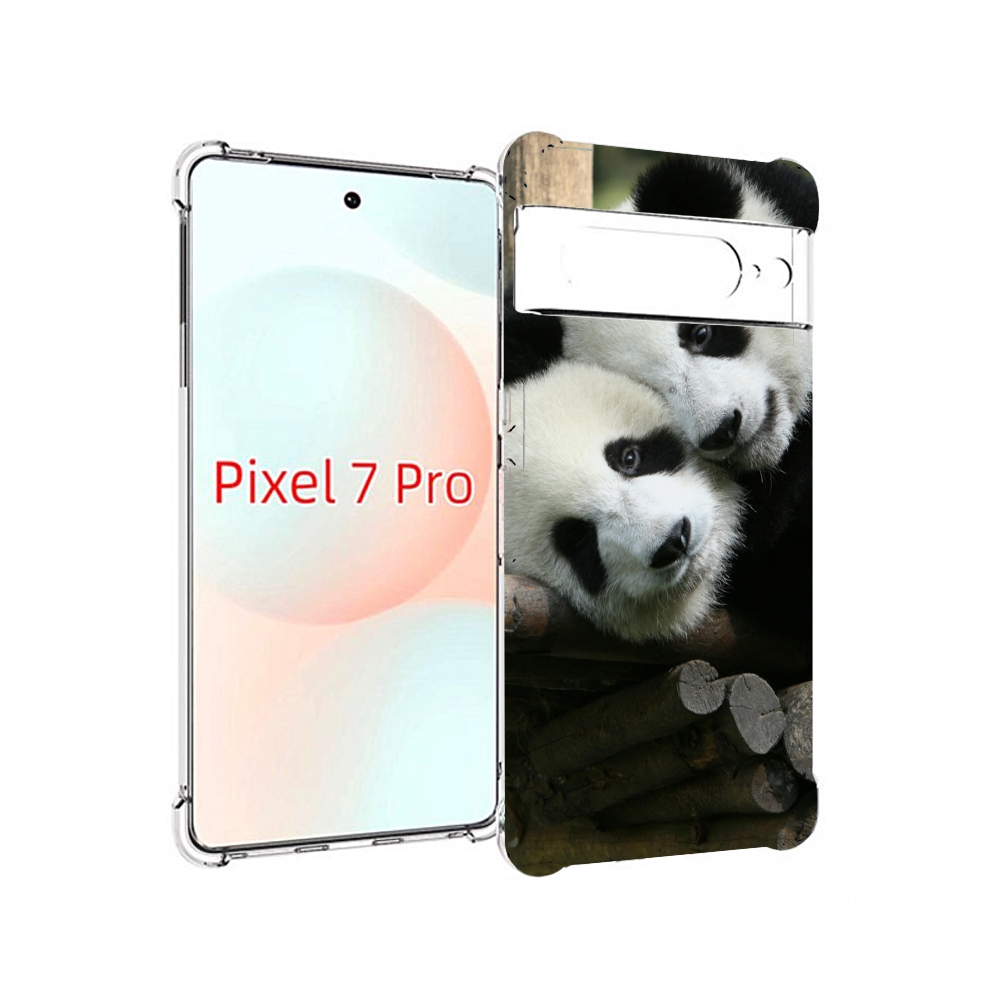 

Чехол Mypads Две-Панды Для Google Pixel 7 Pro, Прозрачный, Tocco