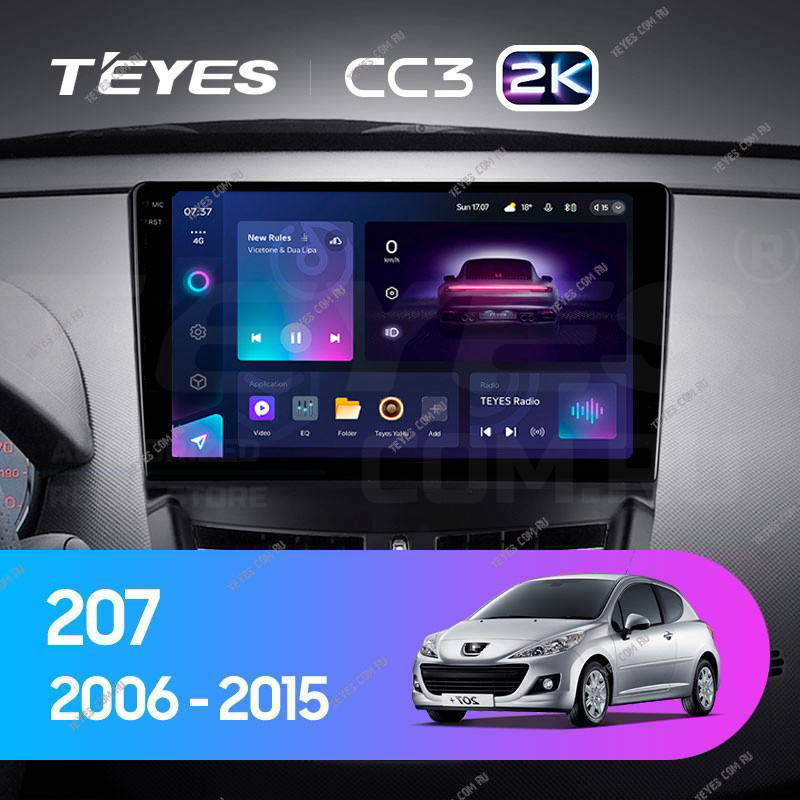 

Штатная магнитола Teyes CC3 2K 4/64 Peugeot 207 (2006-2015), CC3 2K