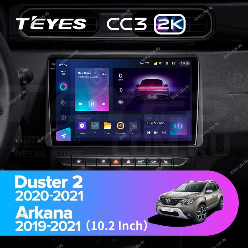 

Штатная магнитола Teyes CC3 2K 4/64 Renault Arkana (2019-2023) F2, CC3 2K