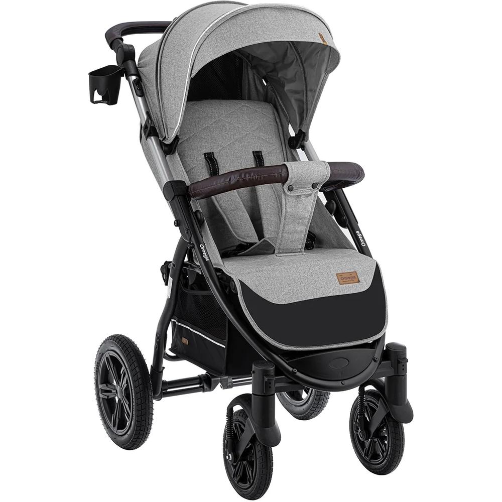 фото Прогулочная коляска baby tilly omega crl-1611 light grey (гелевые колеса) carrello