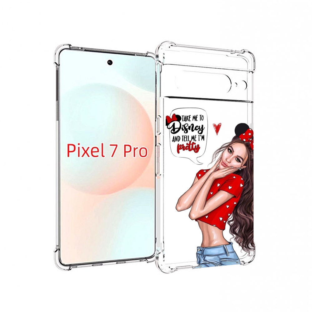 

Чехол Mypads Девушка-Мини Женский Для Google Pixel 7 Pro, Прозрачный, Tocco