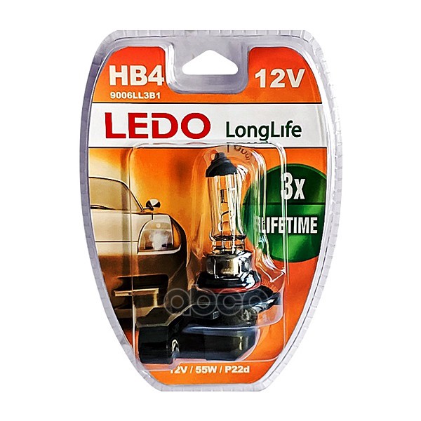 

Лампа Hb4 Ledo Longlife 12v 55w Блистер LEDO арт. 9006LL3B1