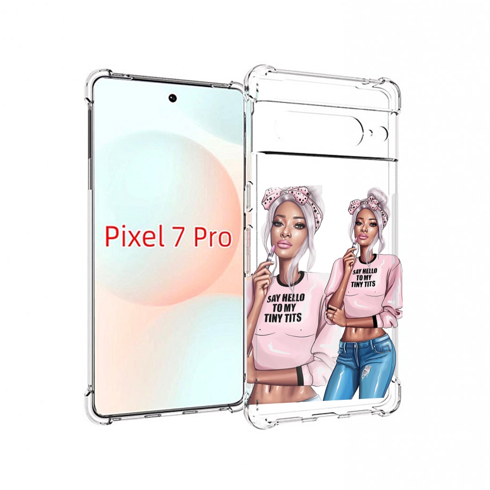 Чехол Mypads Девушка-В-Розовой-Футболке Женский Для Google Pixel 7 Pro