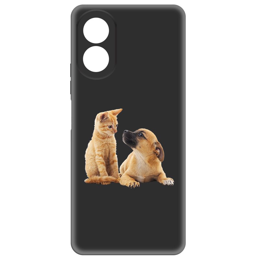 

Чехол-накладка Krutoff Лучшие друзья для Oppo A18, Черный