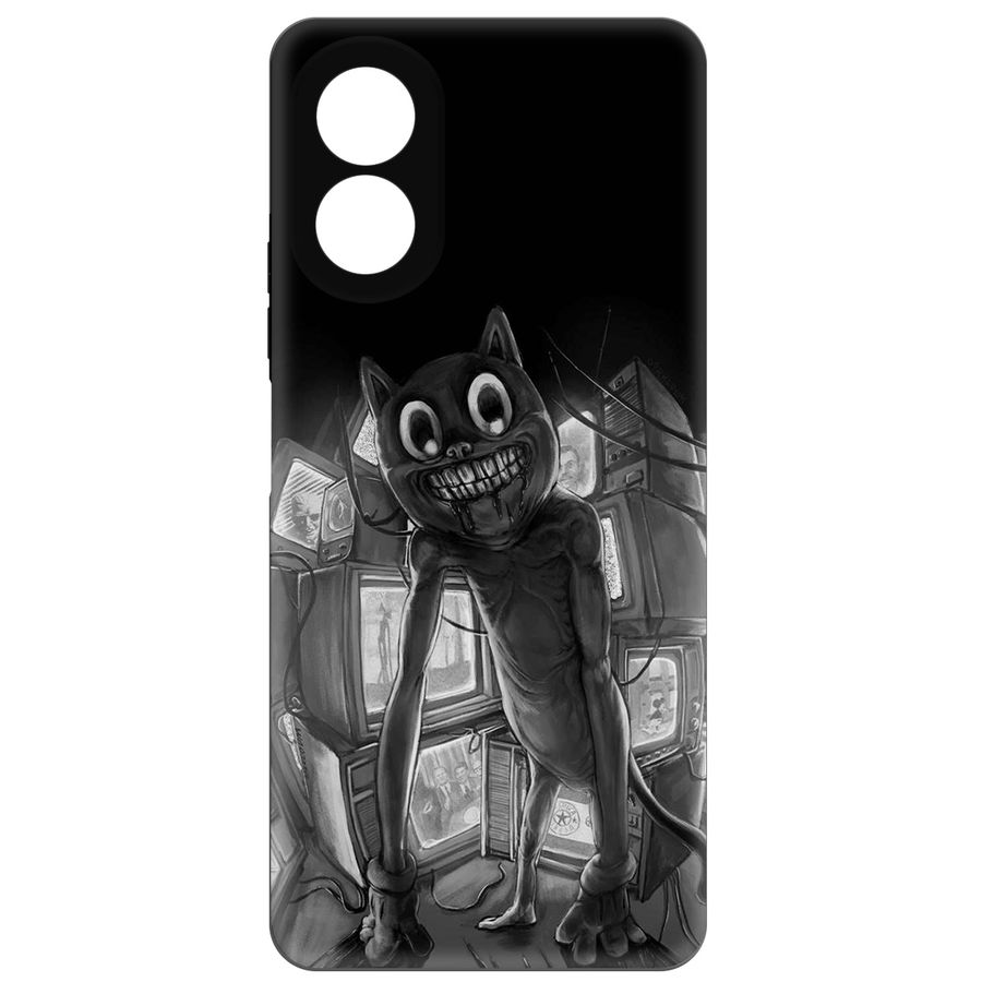 

Чехол-накладка Krutoff Хаги Ваги - Картун Кэт для Oppo A18, Черный