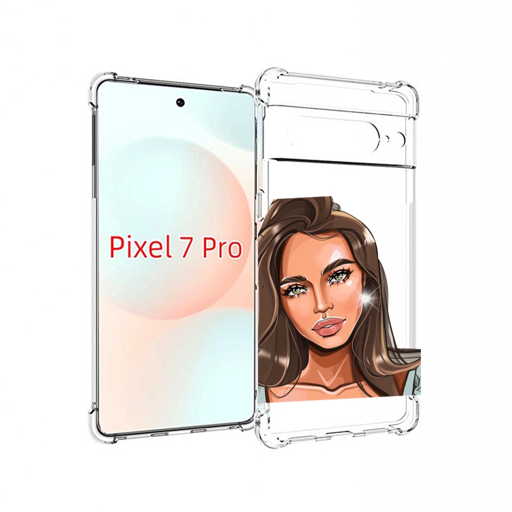 

Чехол Mypads Девушка-С-Зелеными-Глазами Для Google Pixel 7 Pro, Прозрачный, Tocco
