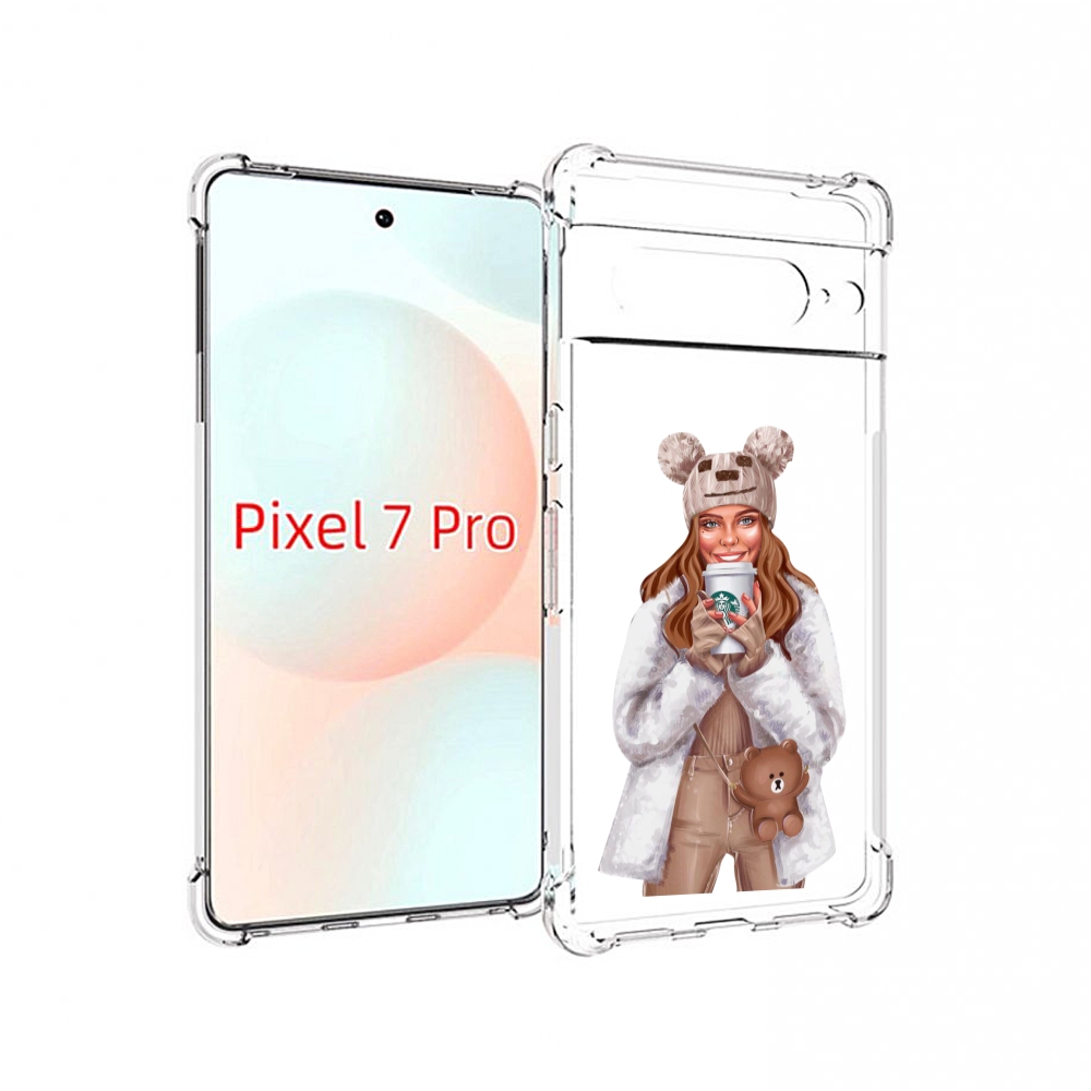 

Чехол Mypads Девушка-С-Кофе-Старбакс Женский Для Google Pixel 7 Pro, Прозрачный, Tocco