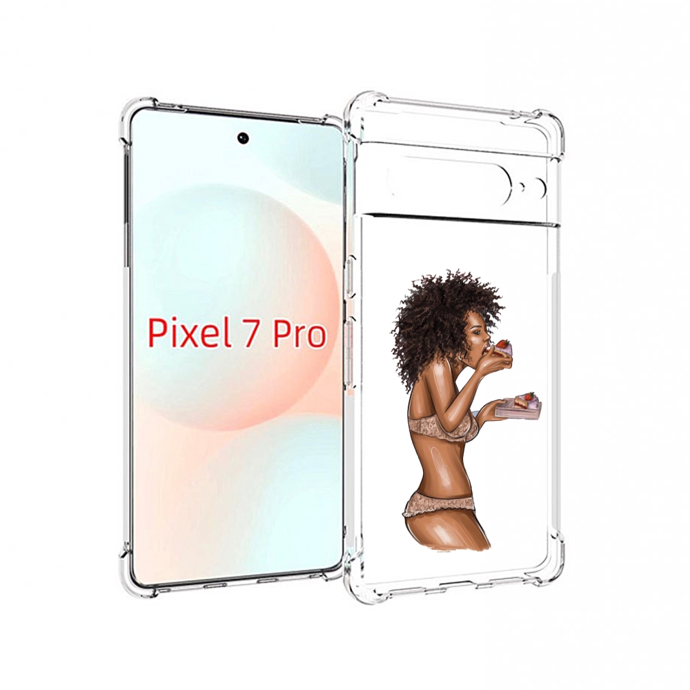 

Чехол Mypads Девушка-С-Пирожными Женский Для Google Pixel 7 Pro, Прозрачный, Tocco