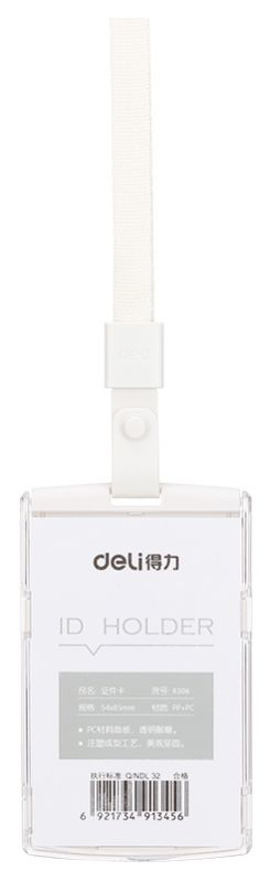 

Бейдж Deli 8306 вертикальный белый 9,8 х 6 см