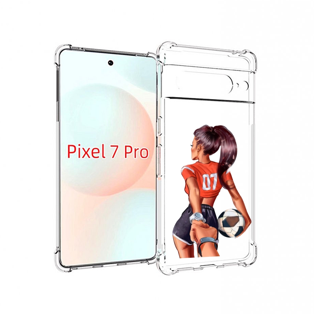 

Чехол Mypads Девушка-Футболистка Женский Для Google Pixel 7 Pro, Прозрачный, Tocco