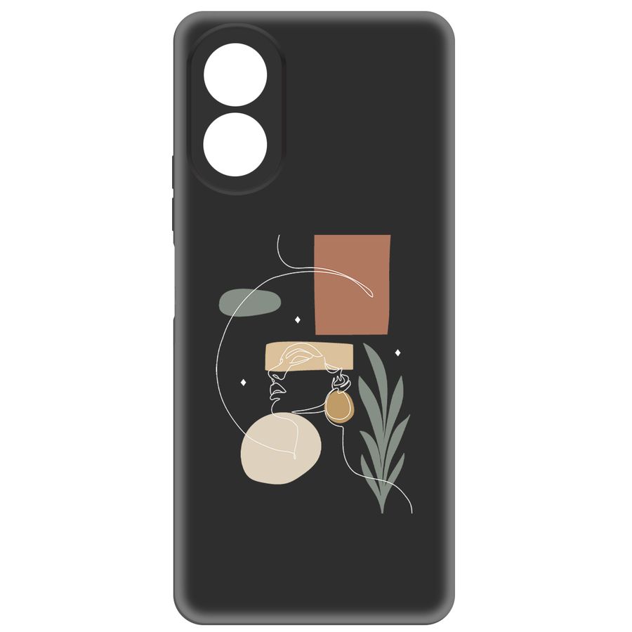 

Чехол-накладка Krutoff Элегантность для Oppo A18, Черный