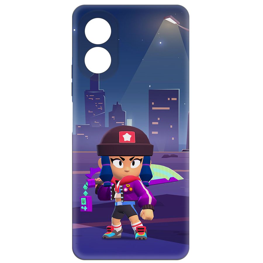 

Чехол-накладка Krutoff Brawl Stars - Героиня Биби для Oppo A18, Черный