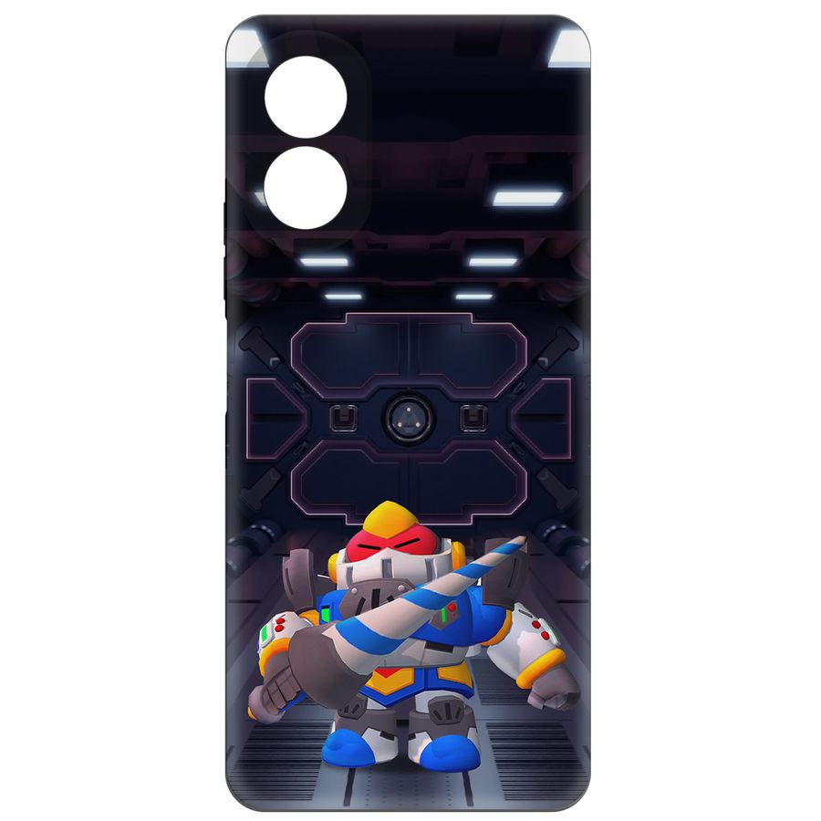

Чехол-накладка Krutoff Brawl Stars - Паладин Вольт-Меха для Oppo A18, Черный
