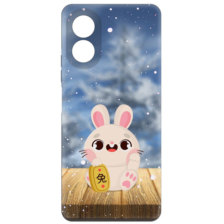

Чехол-накладка Krutoff Год кролика для Oppo A18, Черный