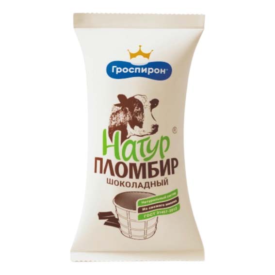 

Мороженое пломбир Гроспирон Натуральный шоколадный 12% 90 г