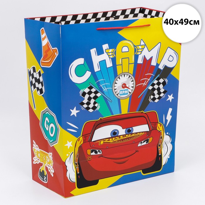 

Подарочный пакет CHAMP, Тачки, 40х49х19 см, Разноцветный