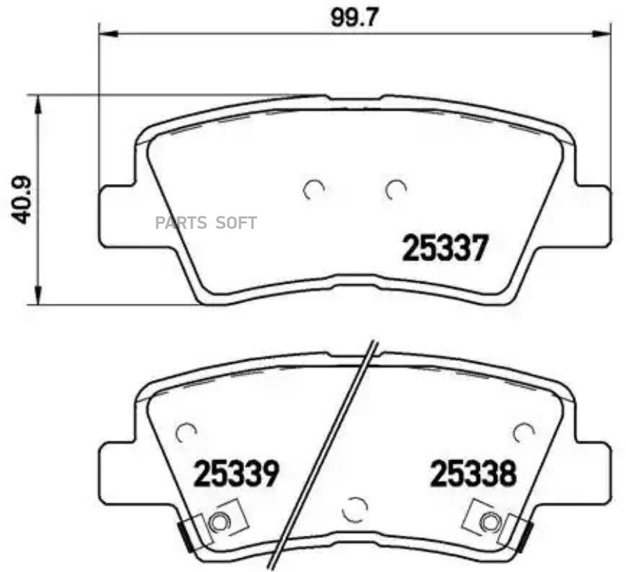 

Тормозные колодки BREMBO P30067