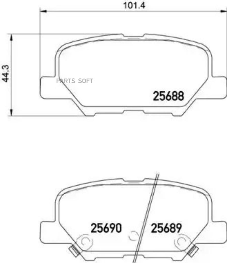 Тормозные колодки BREMBO P61111