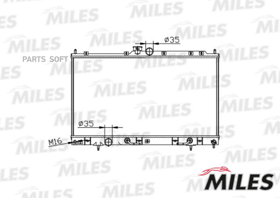 

MILES Радиатор охлаждения MITSUBISHI LANCER 1.3-2.0 03-
