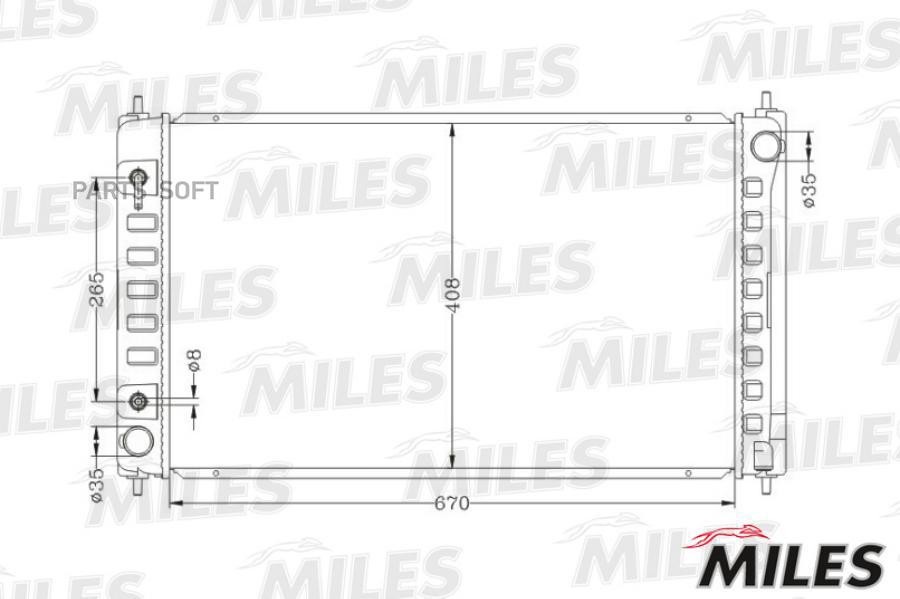 

MILES Радиатор охлаждения NISSAN TEANA 2.5/3.5 08- паяный