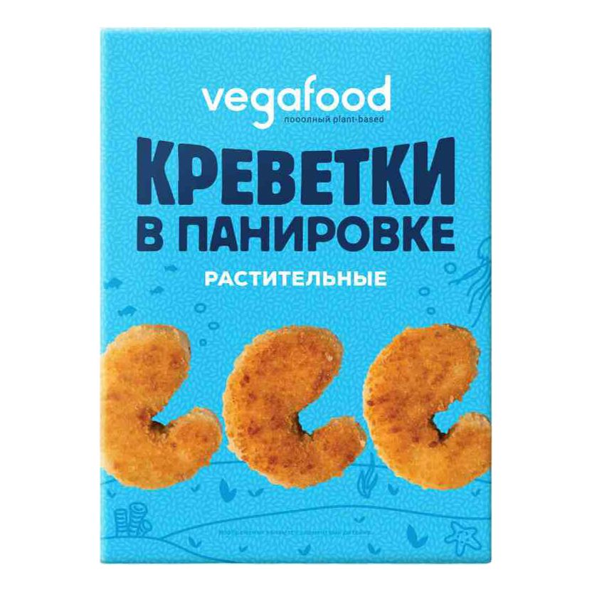 Морепродукты в панировке Vegafood из растительного белка со вкусом креветок 200 г