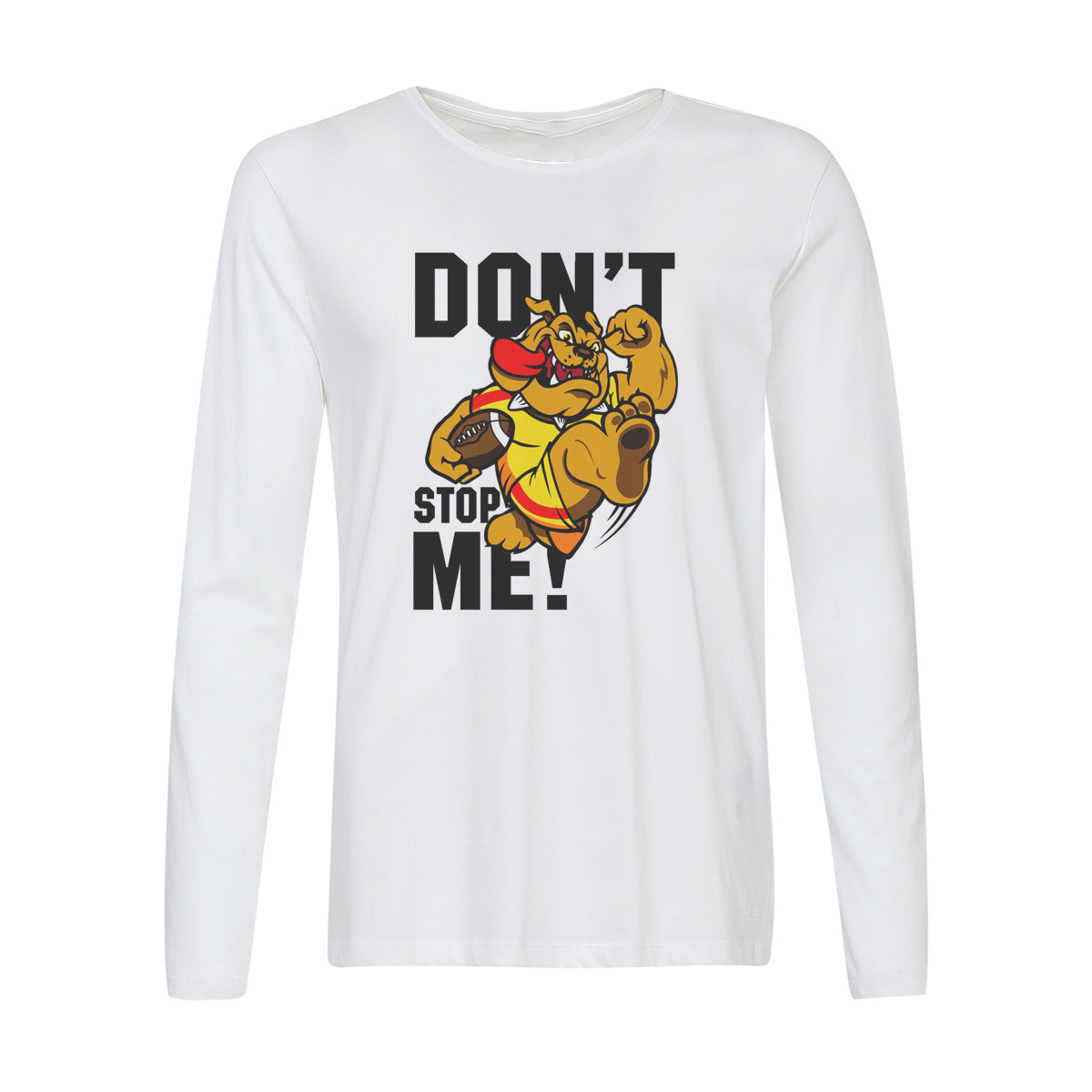 

Лонгслив CoolPodarok Прикол. Собака dont stop me!, Белый, w0151323
