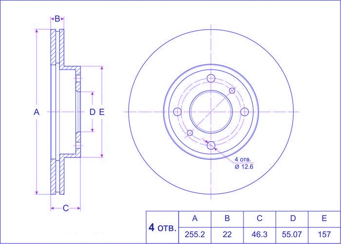 Ti-Guar Диск тормозной 43512-52120 Ti-Guar