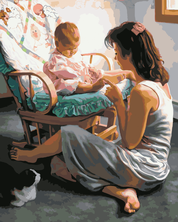 

Картина по номерам HOBRUK Мамина любовь, Мамина любовь