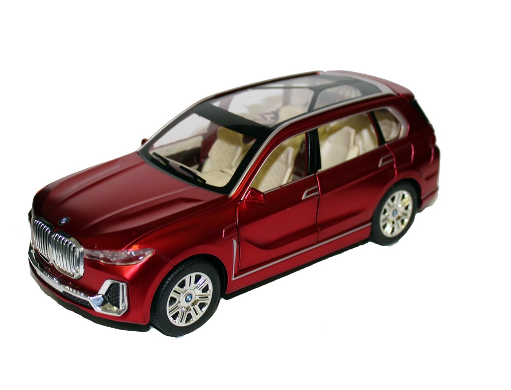 

Металлическая машинка BMW X7 цв. красный