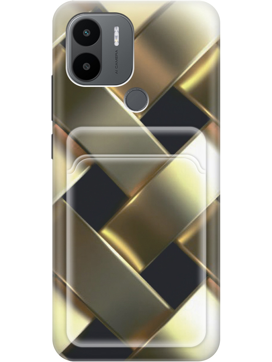 

Чехол на Xiaomi Redmi A1+ / A2+ / Poco C50 / C51 "Золотистое плетение", Золотистый;черный, 20012021