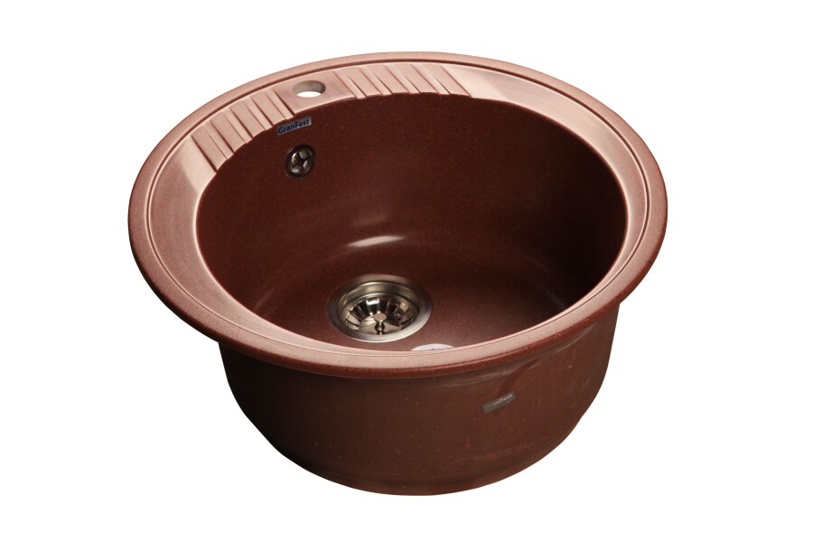 фото Мойка кухонная granfest rondo gf-r520 красный марс granula
